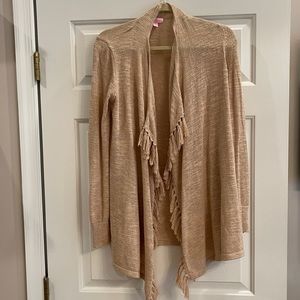Lilly Pulitzer wrap fringe cardigan
